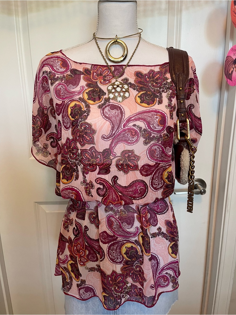 Miken : Paisley Babydoll Tunic Top!!